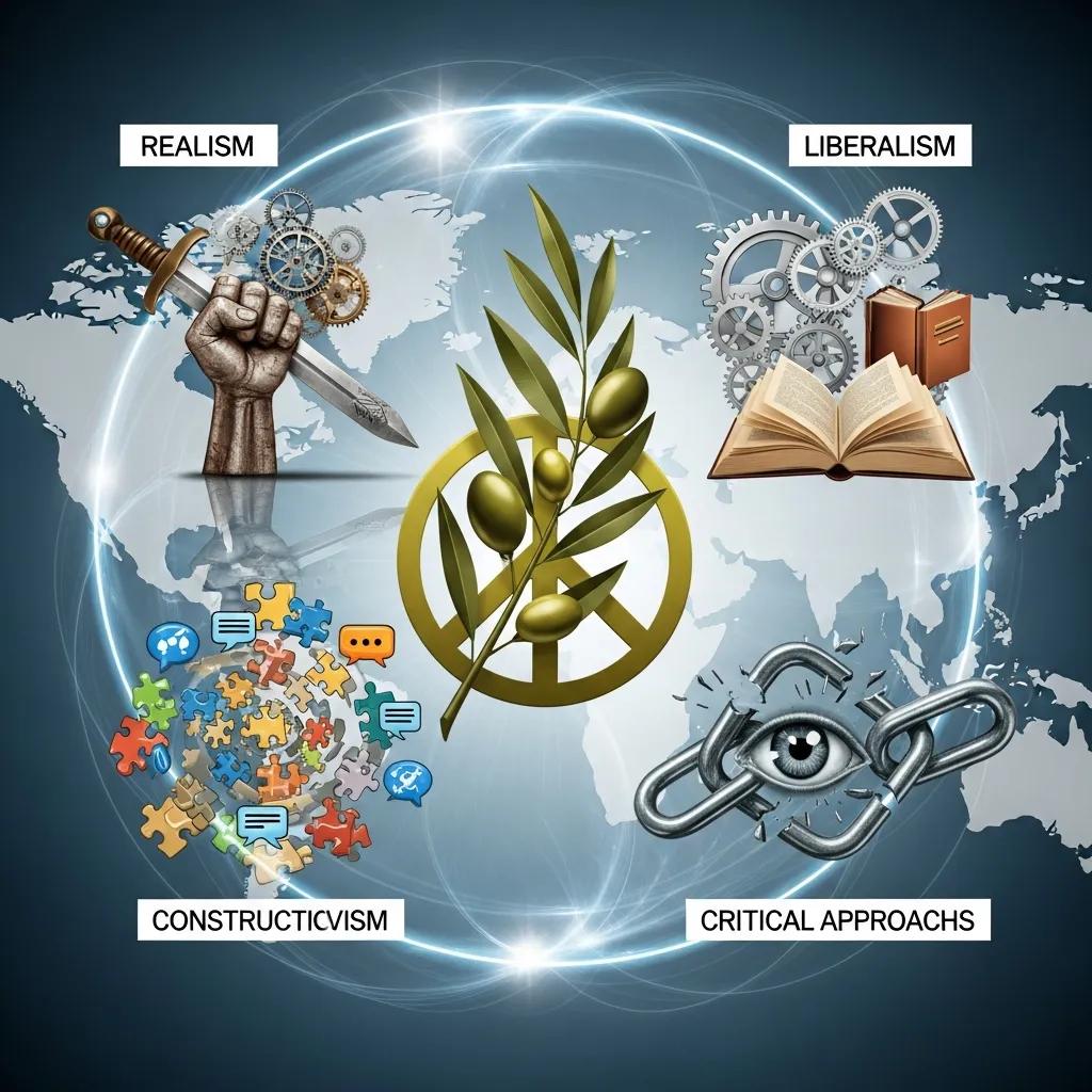 Conceptual representation of theoretical frameworks in peace and conflict studies