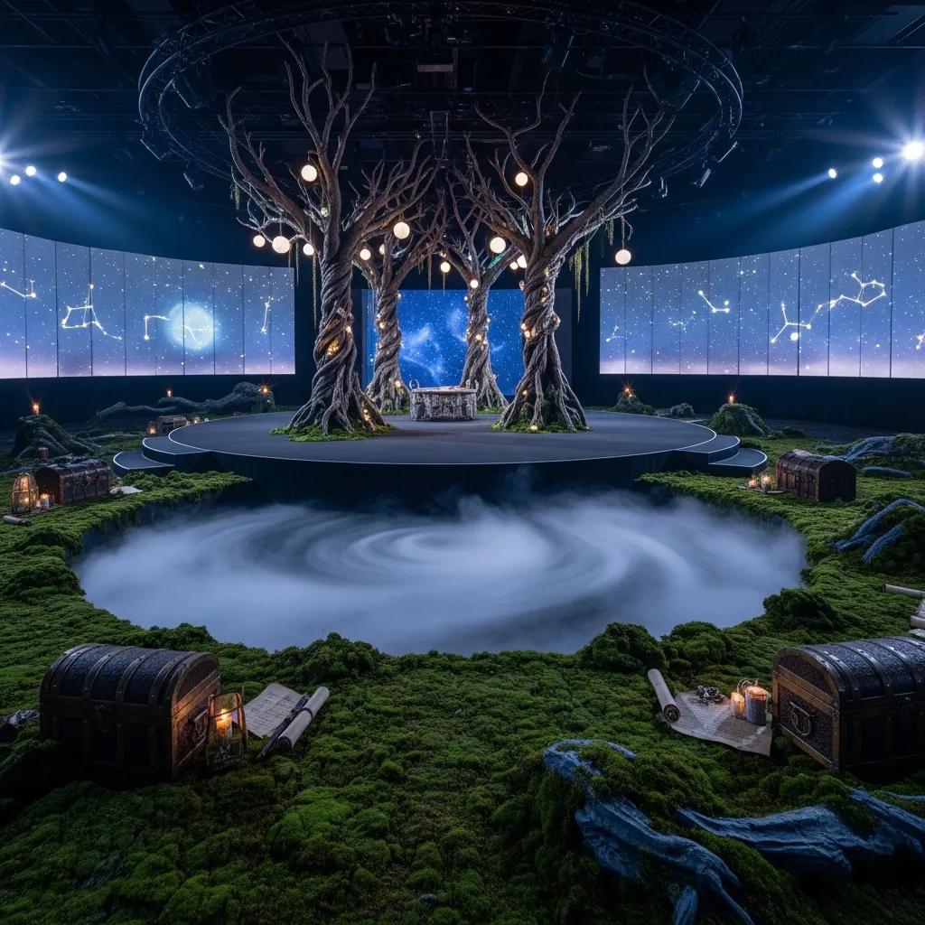 Event space showcasing immersion-driven storytelling with layered scenic elements